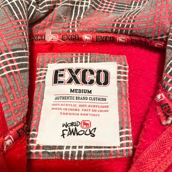 Exco Y2K Boys Size Medium Zip Up Hoodie Sweater Red - Picture 3 of 16